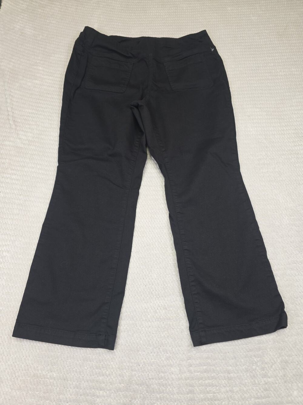 Belle By Kim Gravel Pants Womens 16 Petite Black Stretch Pull On